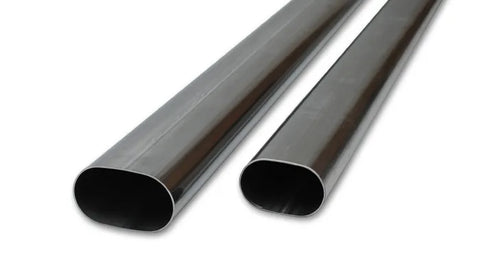 Vibrant Performance 3.5in Oval - Nominal Size T304 SS Straight Tubing - 16 ga - 5 foot length