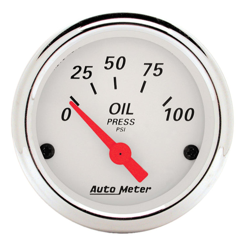 AutoMeter Arctic White Series Oil Pressure Gauge AU1327