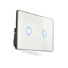 87x87mm LED Touch Wall Light Switch 2-Gang 1-Way to suit Home Office Instal — image 2