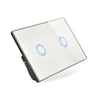 87x87mm LED Touch Wall Light Switch 2-Gang 1-Way to suit Home Office Instal — image 3