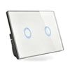 87x87mm LED Touch Wall Light Switch 2-Gang 1-Way to suit Home Office Instal — image 1