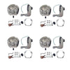 4x Chrome Power Operated Recessed Folding Whale Tail T-Lock Handle to suit — image 1