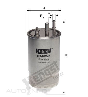 Hengst Fuel Filter Alfa Fiat Citroen Peugeot - H340WK