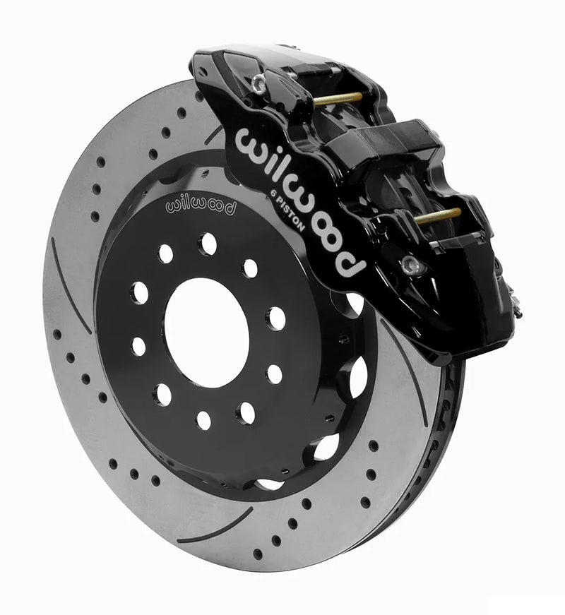 Wilwood AERO6 Front Hat Kit 14.00 Black (Wrangler 18-21/Gladiator 20-21) — fits Jeep Gladiator