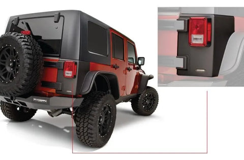 Bushwacker Trail Armor Rear Corners - Black (Wrangler 4 Door 07-18) — fits Jeep Wrangler