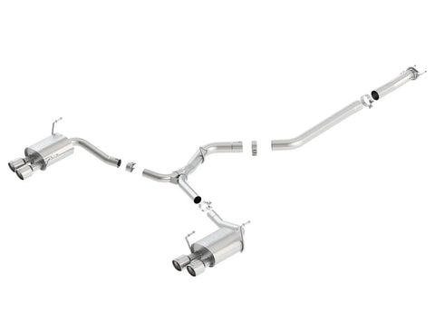 Borla Exhaust S-Type Cat-Back Exhaust Quad Tips (WRX/STi 15-20) — fits Subaru STI