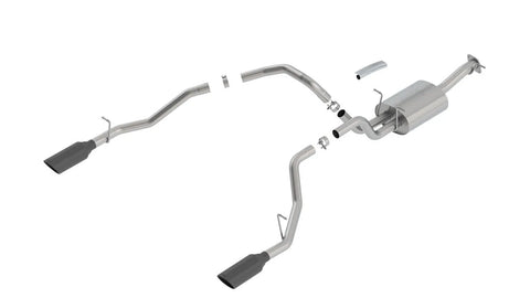 Borla Exhaust Borla Atak SS Catback Exhaust - Black Chrome Tip (RAM 1500 5.7L V8 AT 4DR Crew Cab Short Bed 19)