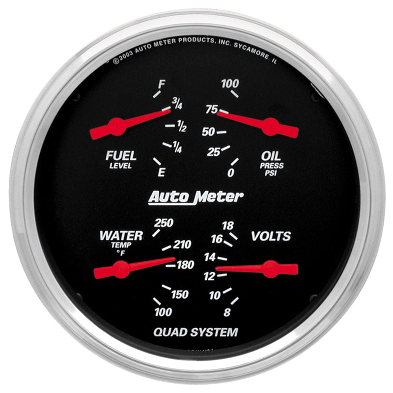 AutoMeter Designer Black 5in Quad Gauge AU1410