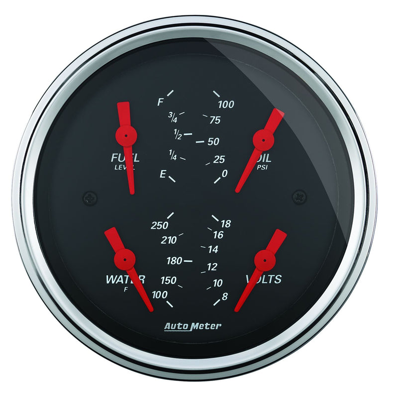 AutoMeter Designer Black Quad Gauge AU1414
