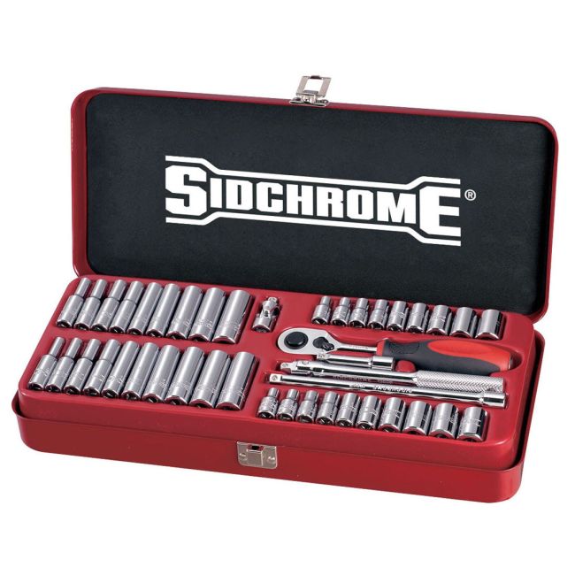 Sidchrome Set Skt 1/4 Dr Af/Met 43 Pc SCMT12130