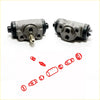Two metallic gray 15/16 rear brake cylinder assemblies with black rubber end caps for mitsubishi triton l200 1986-1996