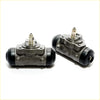 Gray metallic 15/16 rear wheel brake cylinder for toyota hilux with black rubber caps and threaded metal fittings