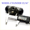 15/16 rear wheel brake cylinder for Toyota Hilux 4D RN85 RN90 VZN90 black and silver metal with rubber boots 44.30 mm wide