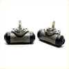 Pair of gray metallic 15/16 rear wheel brake cylinders with black rubber caps for toyota hilux n80 ln85 yn85 yn86 1988-1997