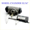 Gray metallic 15/16 rear wheel brake cylinder with black rubber caps measured 44.33 mm for Toyota Hilux 2015-2016