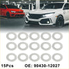 Set of 15 silver metal flat washers m12 engine oil drain screw gaskets for toyota prius 2001-2005 model oe 90430-12027