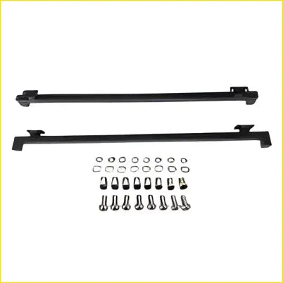 Black metal mounting bars with matching hardware for 1500mm wide flat steel roof bars bolt on rack for cab ute canopy and toolbox