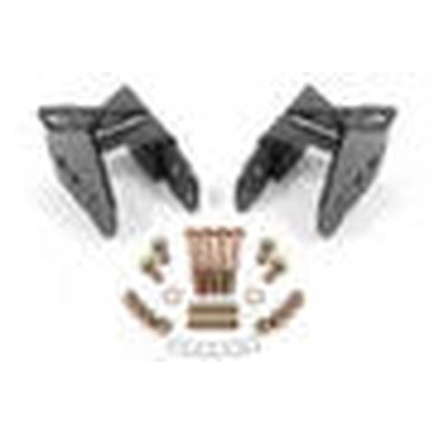 BMR Suspension 64-72 Chevy Chevelle Rear Control Arm Relocation Brackets - Black Hammertone
