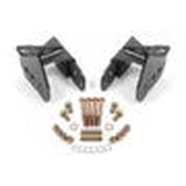BMR Suspension 64-72 Chevy Chevelle Rear Control Arm Relocation Brackets - Black Hammertone