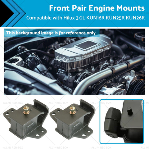 Front Engine Mounts (Pair) to suit Toyota Hilux 3.0L KUN26R — image 2