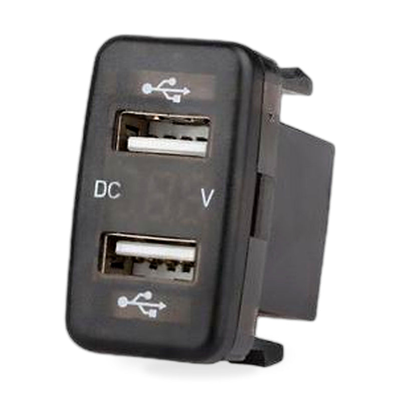 Dual USB Car Charger Socket 4.2A Voltmeter to suit Toyota 86 — image 1