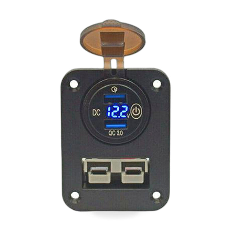 50A Dual USB Socket Flush Mount Recessed Plate (Pair) to suit QC 3.0 — image 1