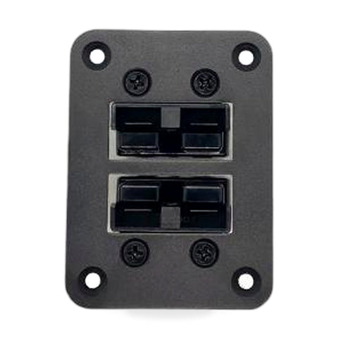 Dual Twin Aluminum Flush Mount Plate to suit Anderson Style Plug 50A — image 1