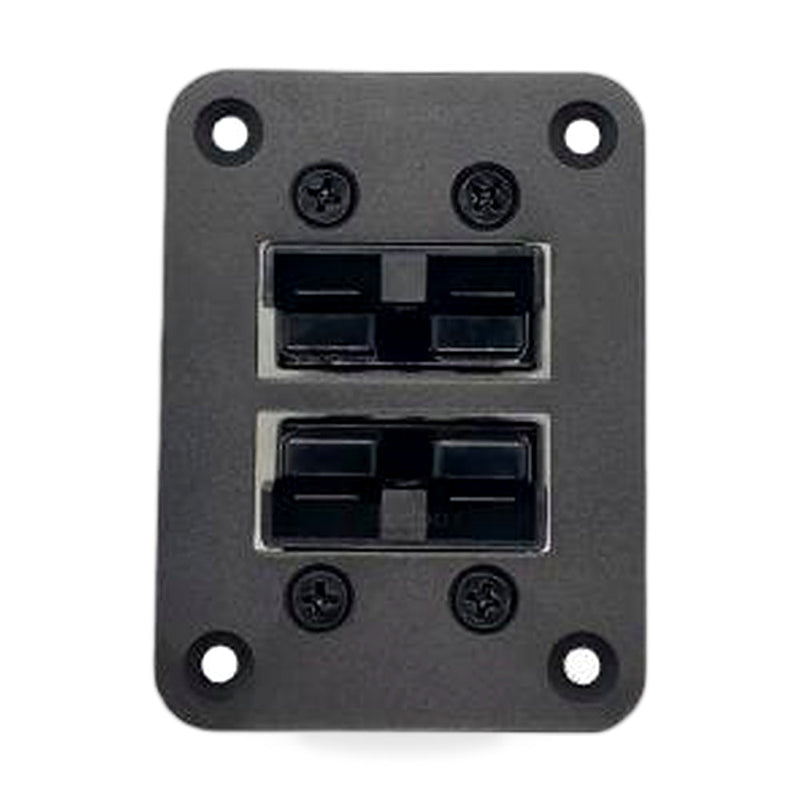 Dual Twin Aluminum Flush Mount Plate to suit Anderson Style Plug 50A — image 1