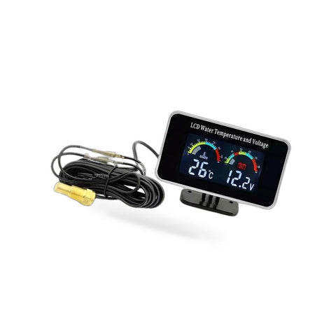 2-in-1 Car Digital LCD Water Temperature Meter & Voltmeter Gauge to suit 12 — image 2