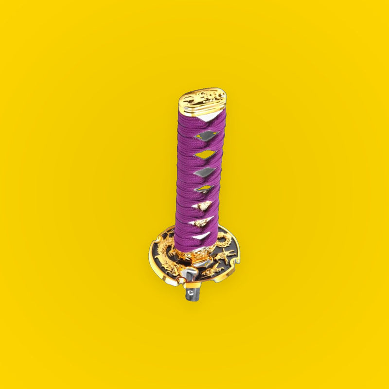 15cm Purple Katana Samurai Gear Knob