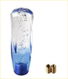 Blue gradient glass 15cm tsuisuta knob gear shift knob with embedded bubbles for smooth car shifting