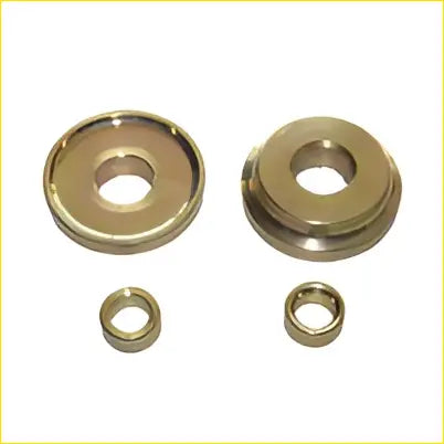 Gold-colored metal bushings and washers for 15mm nissan gq gu patrol lift kit radius arm spacer washer kit