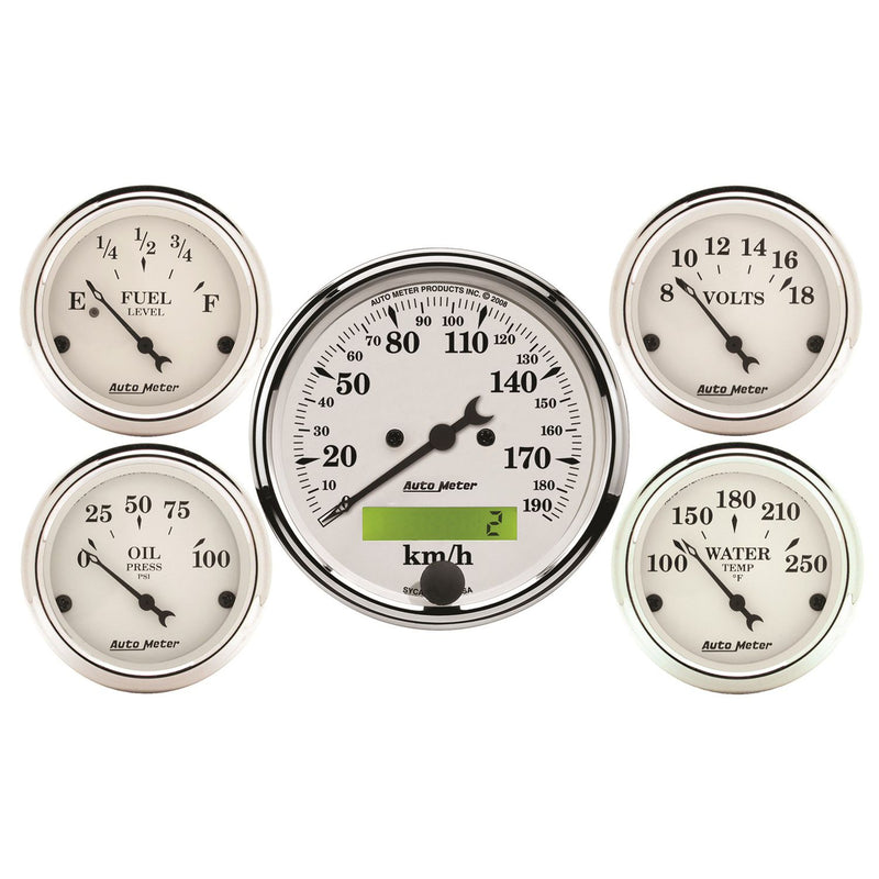 AutoMeter Old Tyme White 5 Piece Kit AU1602-M