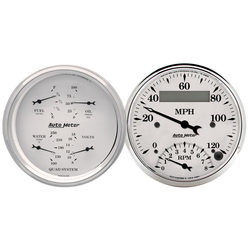 AutoMeter Old Tyme White Combo Gauge Kit AU1620