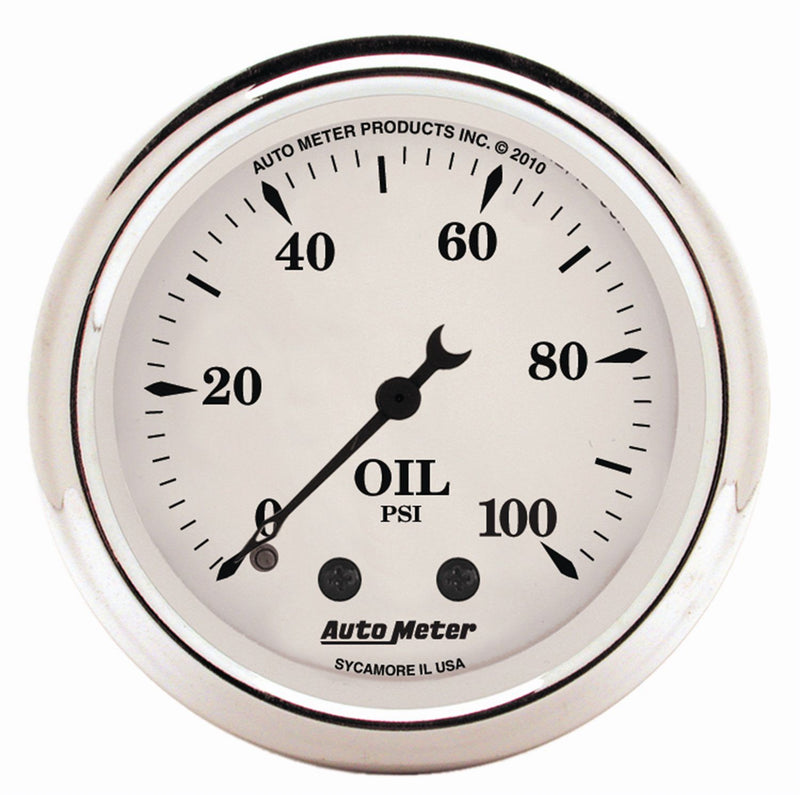 AutoMeter Old Tyme White Oil Press Gauge AU1621