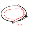 Black rubber-coated speedometer cable with metallic connectors 167.5 cm for Mitsubishi Triton Colt L200 Strada 1996-2006