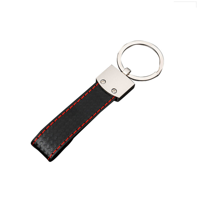 Black Key Ring Keychain With Metal & PU Leather to suit Volkswagen Golf — image 1