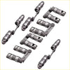 Set of 16 metallic gray hydraulic roller lifters with precision joints for ford small block engines 221 255 260 289 302