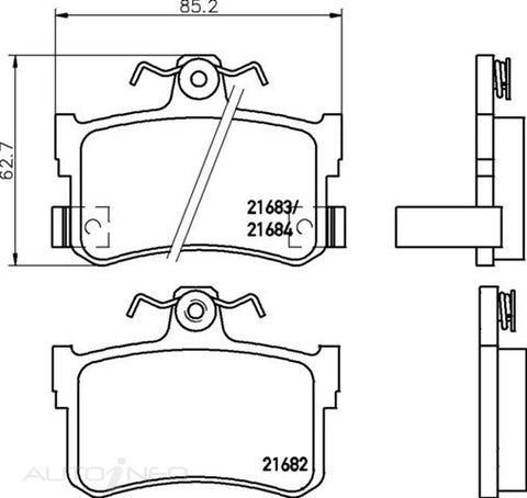 C-Plus Brake Pads Rear Rover 825 92-On99 - MDB1673