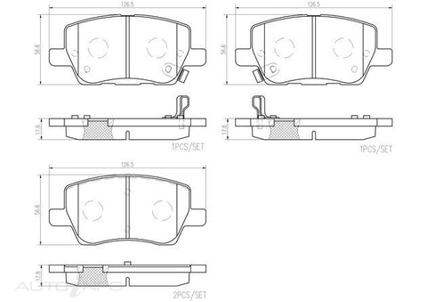 Brembo Brake Pads Front Holden Astra 17-On - P07013N