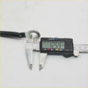 Black-handled wrench with silver metal head measured at 12.59 mm for 18 inch tailgate cable hardware nissan titan
