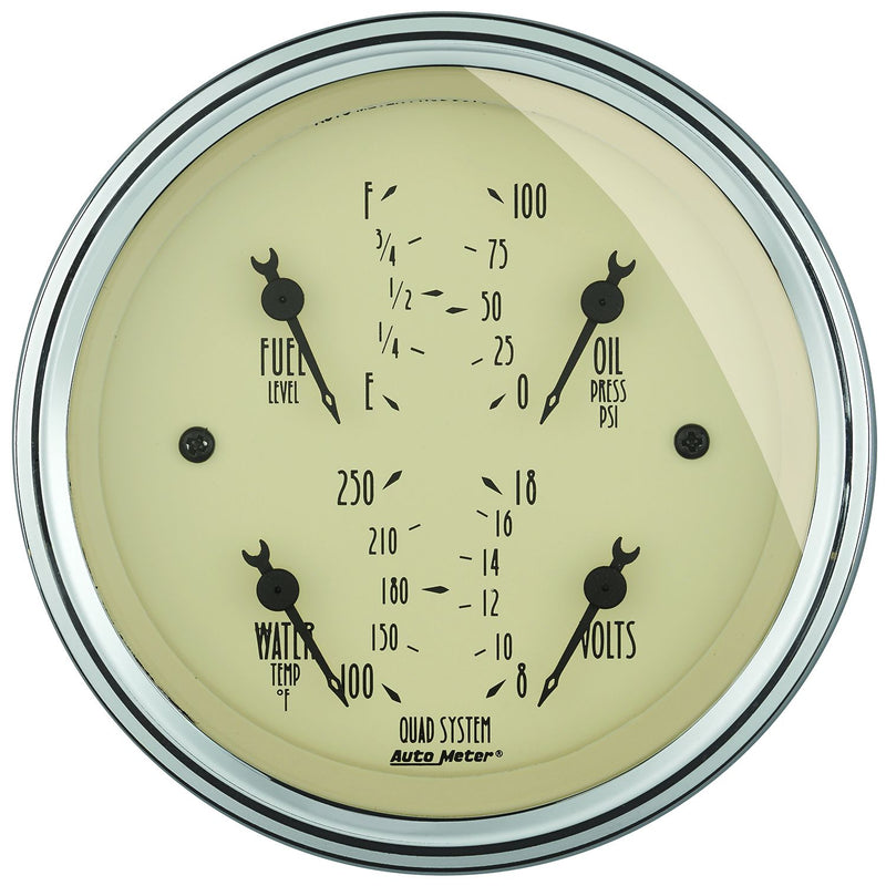 AutoMeter Antique Beige Quad Gauge AU1812