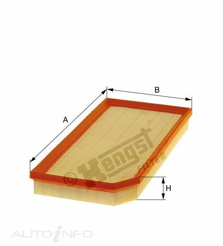 Hengst Air Filter CA10256 Audi VW A3 2.0 - E662L