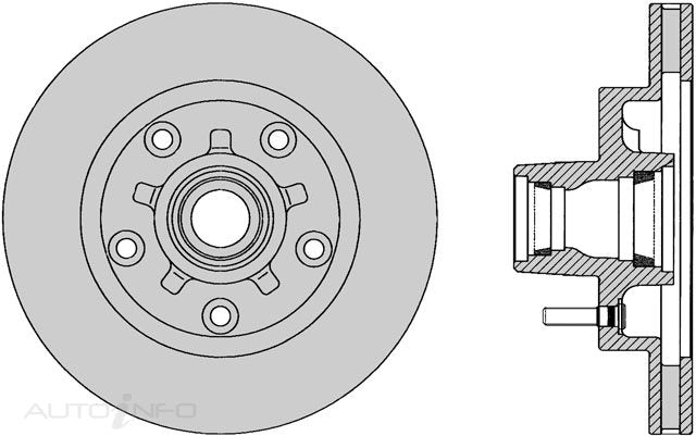 Protex Disc Rotor Front Chevrolet Camaro 82-On92 - SDR12230