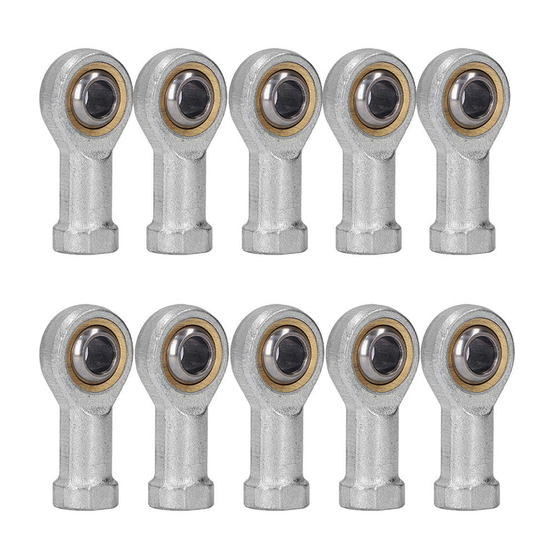 10x Zinc 6mm Female Spherical Plain Rose Joint Bearings to suit Left-Hand T — image 1