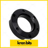 Black matte metal 18mm front coil strut spacer flange with six threaded bolt holes for Toyota Hilux FJ Cruiser 120