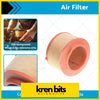 Cylindrical air filter with pink plastic frame and beige pleated paper material for ford ranger px mazda bt-50 up