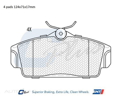 C-Plus Brake Pads Front Nissan Pulley N16 - DB1761CP