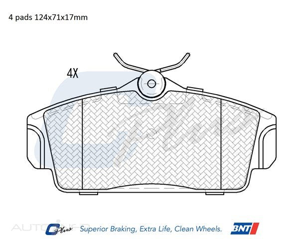 C-Plus Brake Pads Front Nissan Pulley N16 - DB1761CP