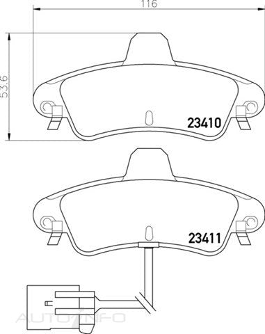 C-Plus Brake Pads Rear Ford Wag - MDB2149